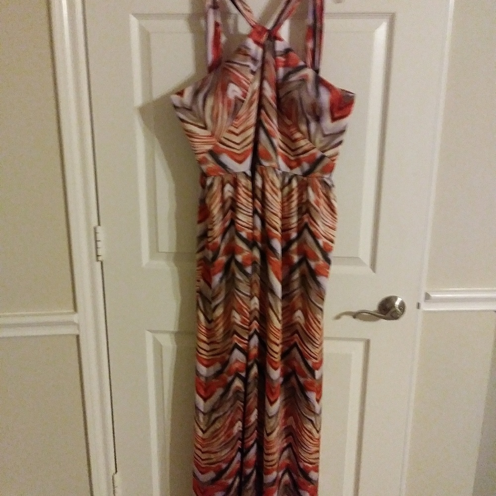Antonio Melani Ladies Halter Orange Multi Dress Si